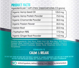 PremiumCare Calming Treats Ingredients